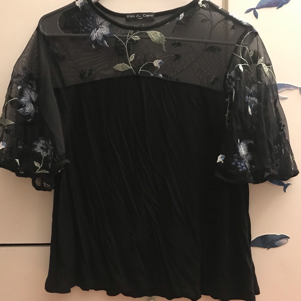 Boho Embroidered Floral Blouse